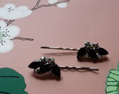 dark magic bobbies - vintage rhinestone