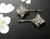 shiny - vintage rhinestone bobbypins