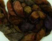 SALE Hand Dyed Wensleydale Top for Spinning in Rich Chai Multi Color