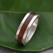 Hammered Lados Nacascolo Wood Ring - recycled sterling silver and sustainable wood wedding band