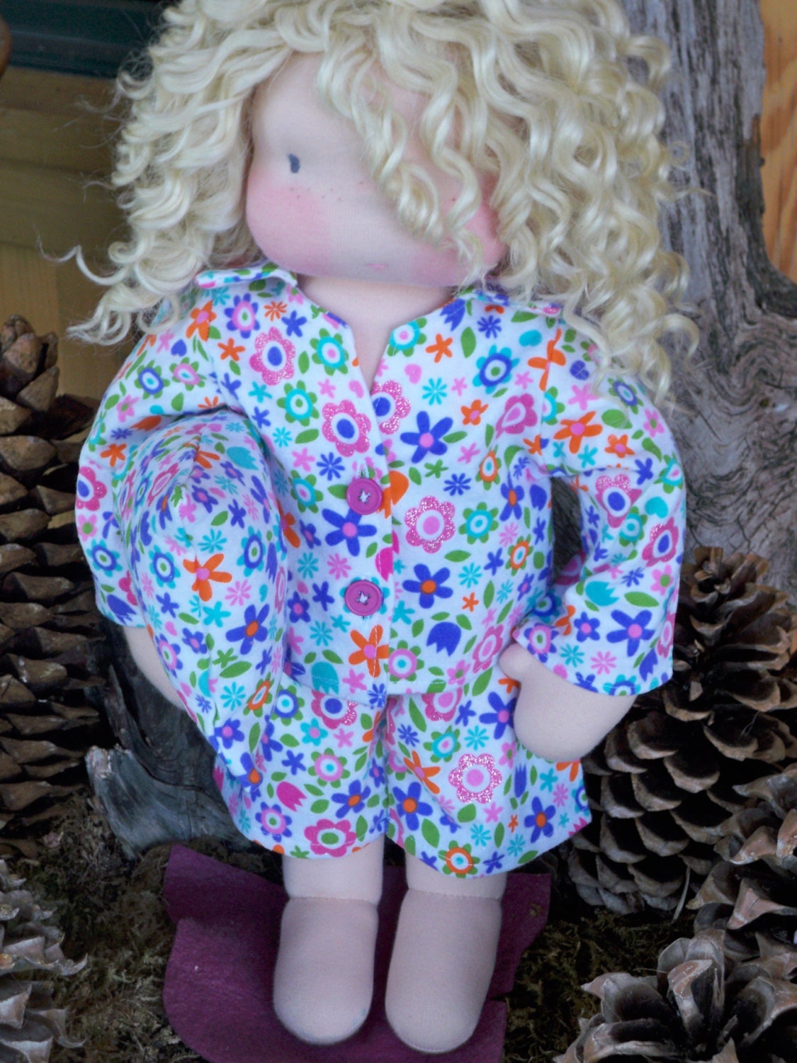 Waldorf doll PJ's 2 pc for a 18inch doll