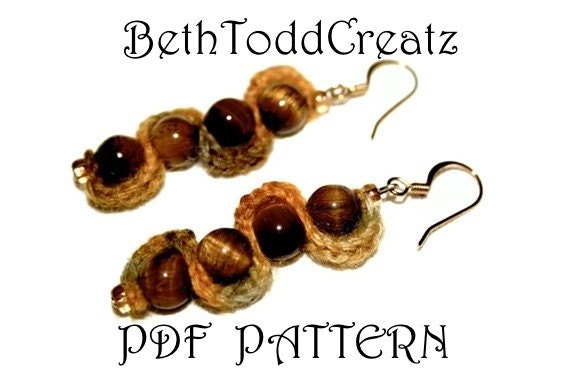 INSTANT Download DIY Serpentine Earrings Knitting PDF Pattern by BethToddCreatz Patterns on Etsy