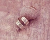 Personalized Latitude Longitude Bypass Ring, Gold Personalized Ring, Landmark Jewelry, GPS Bypass Ring