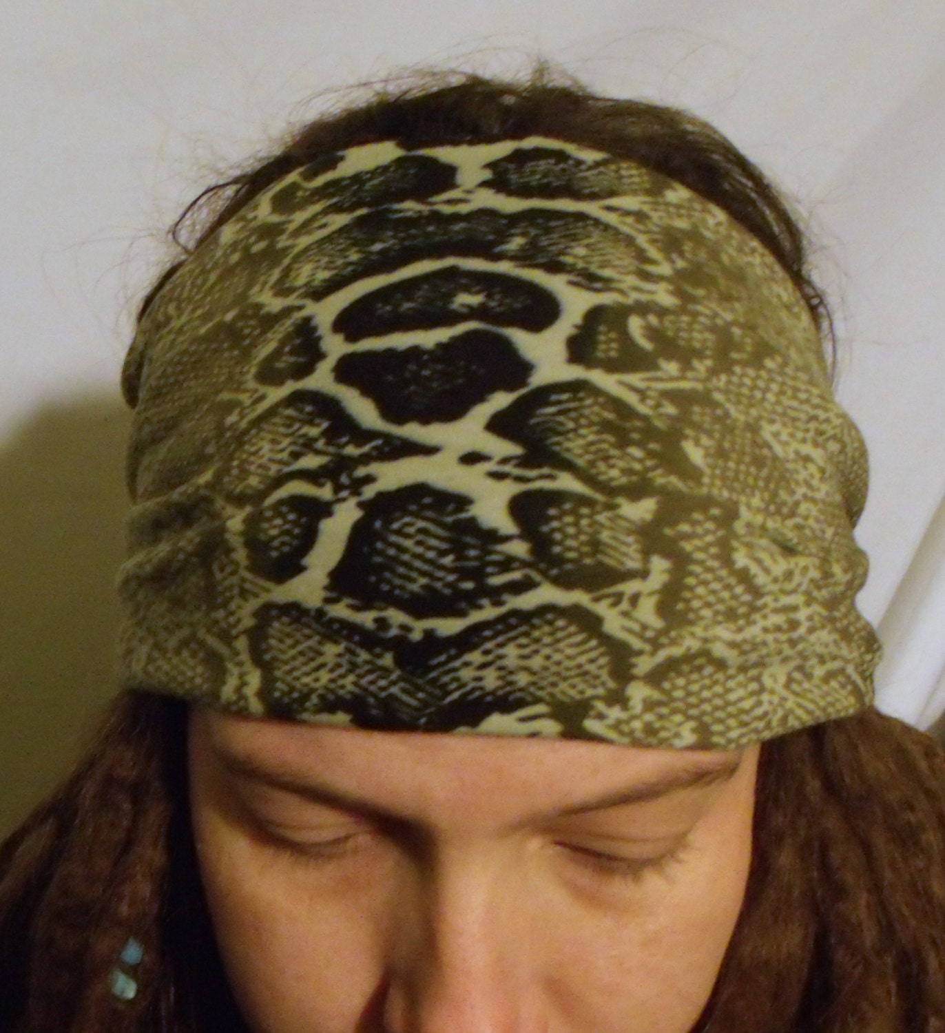 HeadBand - Cowl - Hair Wrap - Hair Tube - Snake Skin Head Hugger