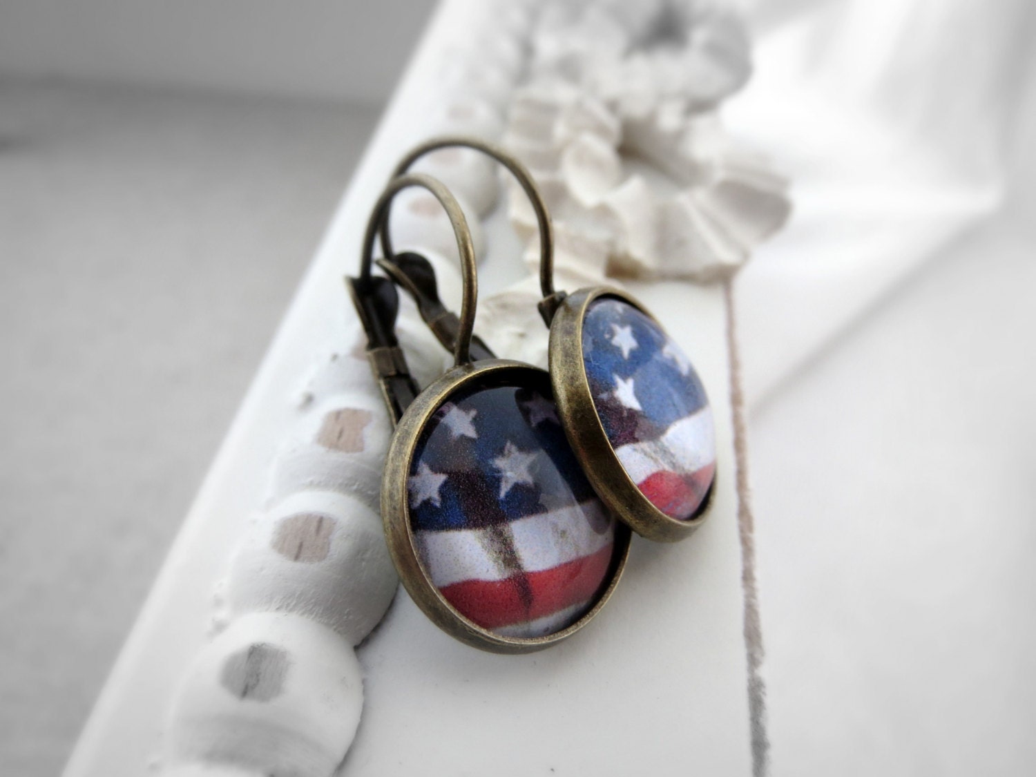 American Flag Earrings