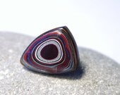 Detroit Fordite Tie Tack - Vintage Auto Paint - Metallic Red, Blue, Sliver & Black Triangle Medallion Gift for Him, Mens, Etsy Dudes