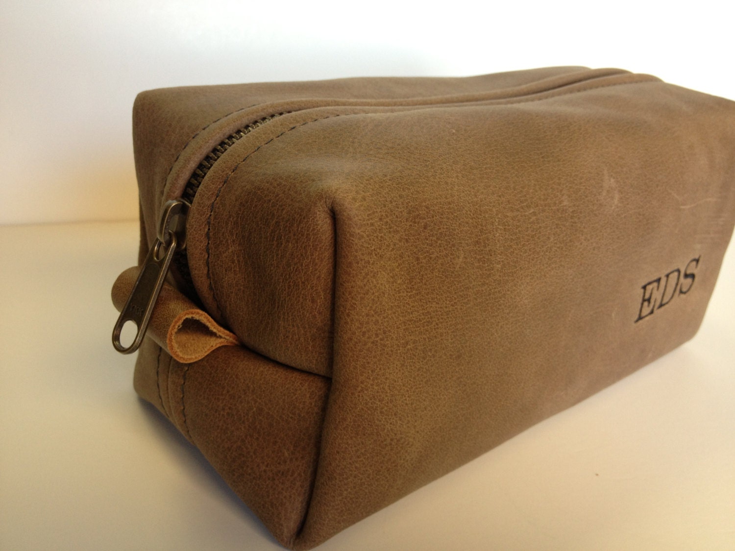 Distressed Leather Shaving Bag LARGE Handmade Grooms Groomsmen Personalized for Wedding Groomsman Groomsmen Gifts Groom Gift for Men