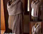 Crochet Pattern PDF Shawl Scarf Stole Simply Soft Wrap Digital Crochet Pattern