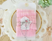 Pale Pink Ruffled Crepe Paper, 1 yard