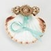 Ring Bearer Scallop Shell - Ring Bearer Alternative - Beach Wedding - Seafoam