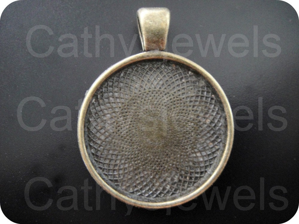 Antique Gold 25 MM Round Cameo/Resin Tray Setting