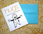 Send a Hug Greeting Card, Blank Inside