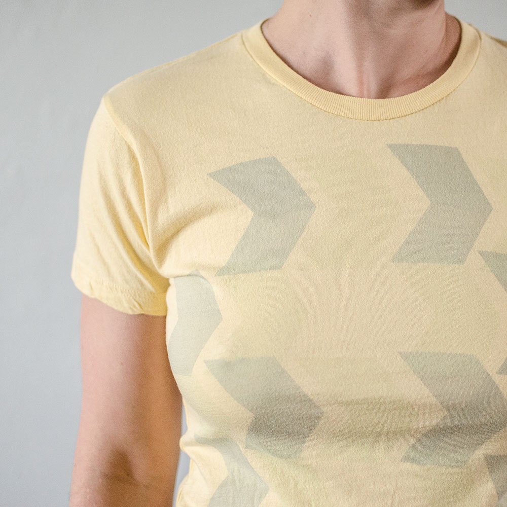 Small - Chevron Summer- hand dyed womens tshirt