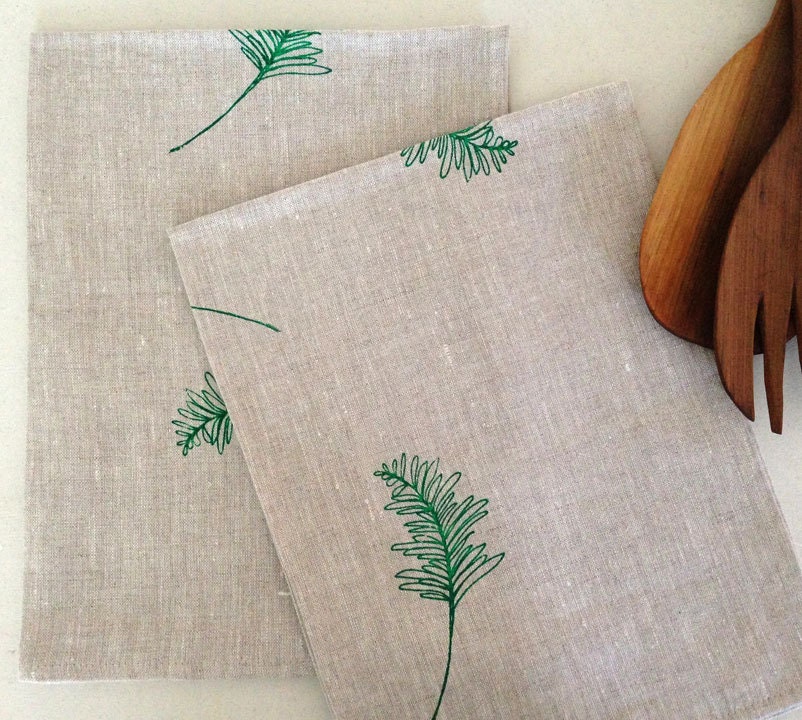tea towel, fern