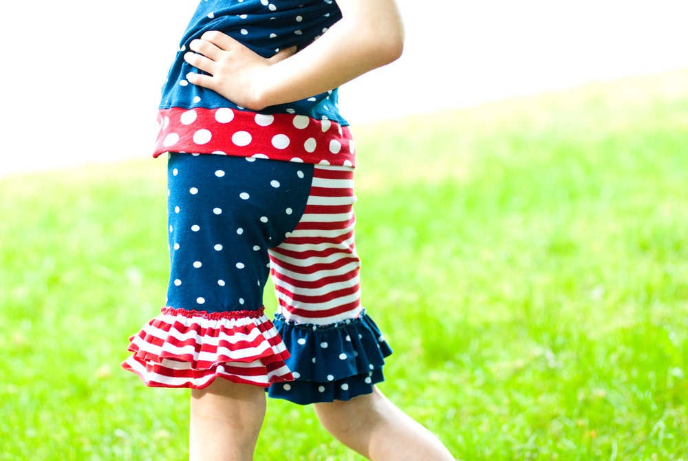 Leggings PDF sewing pattern size 6-12 shorts pattern ruffle leggings capris Instant Download tween sewing pattern