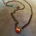 Sunstone Nugget Brass & Silver Necklace