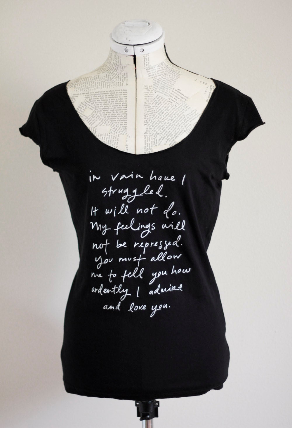 Mr. Darcy Proposal black scoop neck t shirt .S.M.L.XL.