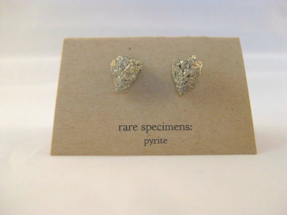 Pyrite Stud Earrings - Fool's Gold - 5