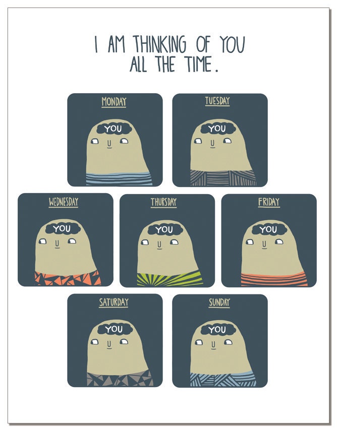 All The Time greeting card