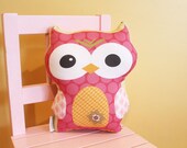 stuffed OWL PETUNIAS' Owl Pillow doll toy toddler baby kid child plush softie gift photo prop room decor unique cute present