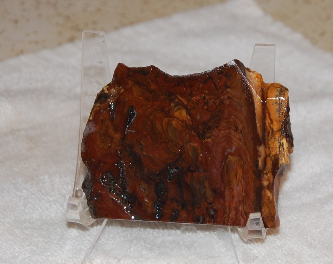Deschutes Picture Jasper unpolished Lapidary Slab by PrairieJewel of Etsy