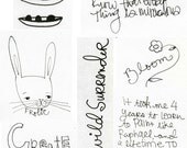 Rubber stamp - Frolic set - uncut sheet
