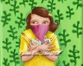 The Photo Thief - Original acrylic painting by Jess Purser