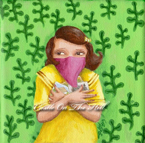 The Photo Thief - Original acrylic painting by Jess Purser