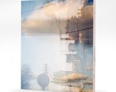 that time we crossed the bridge.  8" x 10" photograph mounted to maple panel.  ready to hang.