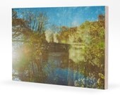 warm blue horizon.  8" x 10" photograph mounted to maple panel.  ready to hang.