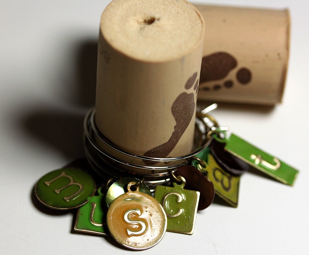 IMJ Muscat Brass and Shell Wine Glass Charms