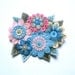 VINTAGE BOUQUET felt brooch pin with freeform embroidery - scandinavian style