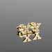 Initials earrings - custom solid 14K yellow gold studs (one pair)