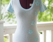 Women Color Block Knit T-shirt Custom Sizes S, M, L, XL, XXL, XXXL - Ibiscus