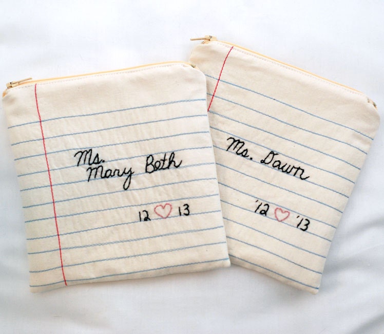 Personalized Notebook "Paper" - Medium Reusable Sandwich Bag from green by mamamade - Perfect for a teacher gift