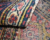 Vintage Middle Eastern rug remnants carpet bag boho hippie - shrn36