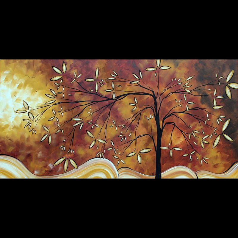 Abstract Landscape Art Huge Modern Original Painting 72x36 - The Wishing Tree by MADART Studios