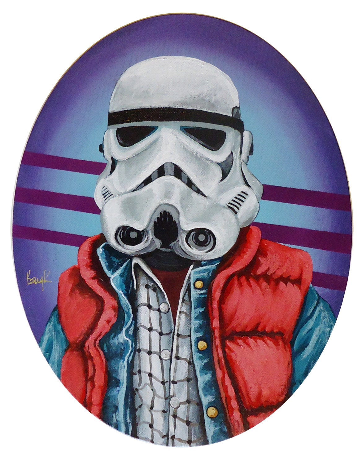 Marty McFly Stormtrooper Back to the Future Mashup Digital Print 8.5x11 from original Artwork