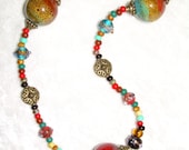 Southwestern Serape Ceramic Necklace