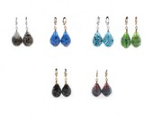 Dewdrop blown glass earrings