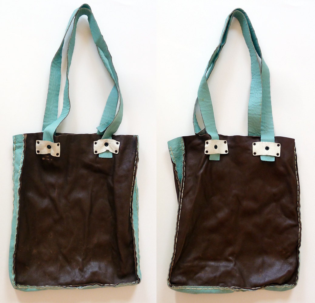 leather handmade stitched embellished bag beautiful bargain SAMPLE SALE
