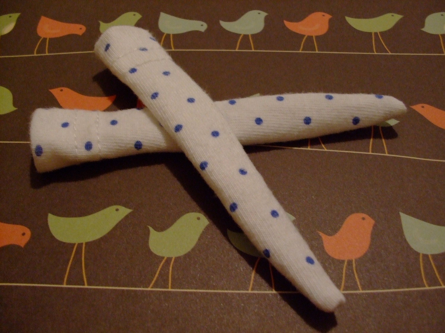 Blythe / DAL Socks - White With Blue Polkadots