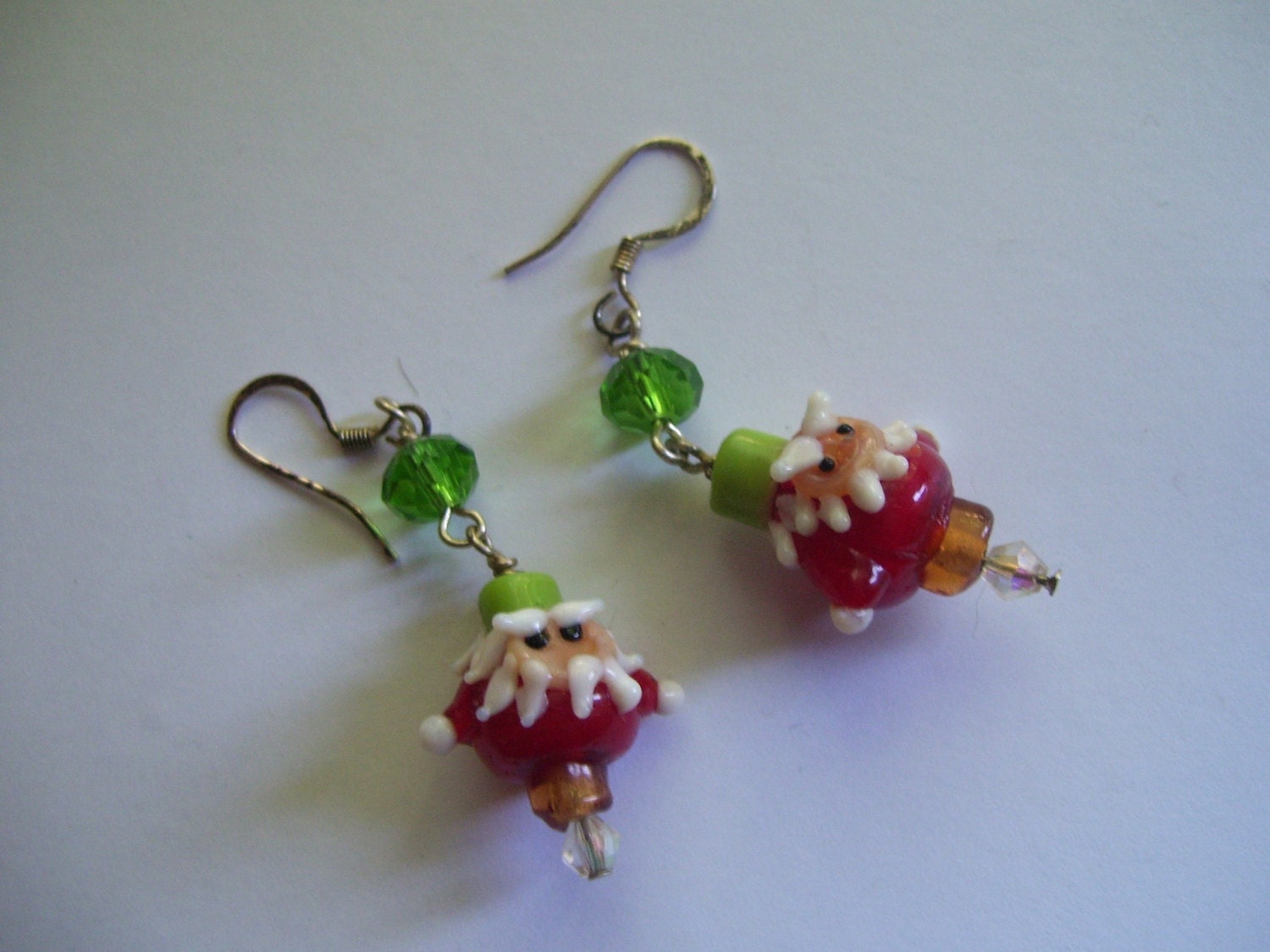 glass gnome  earrings