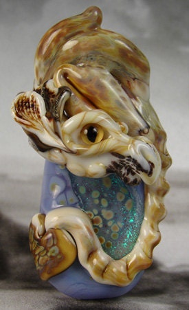 Handmade Dragon Bead Lampwork Glass -Bearach- Dragon Guardian Focal by Mary Lockwood