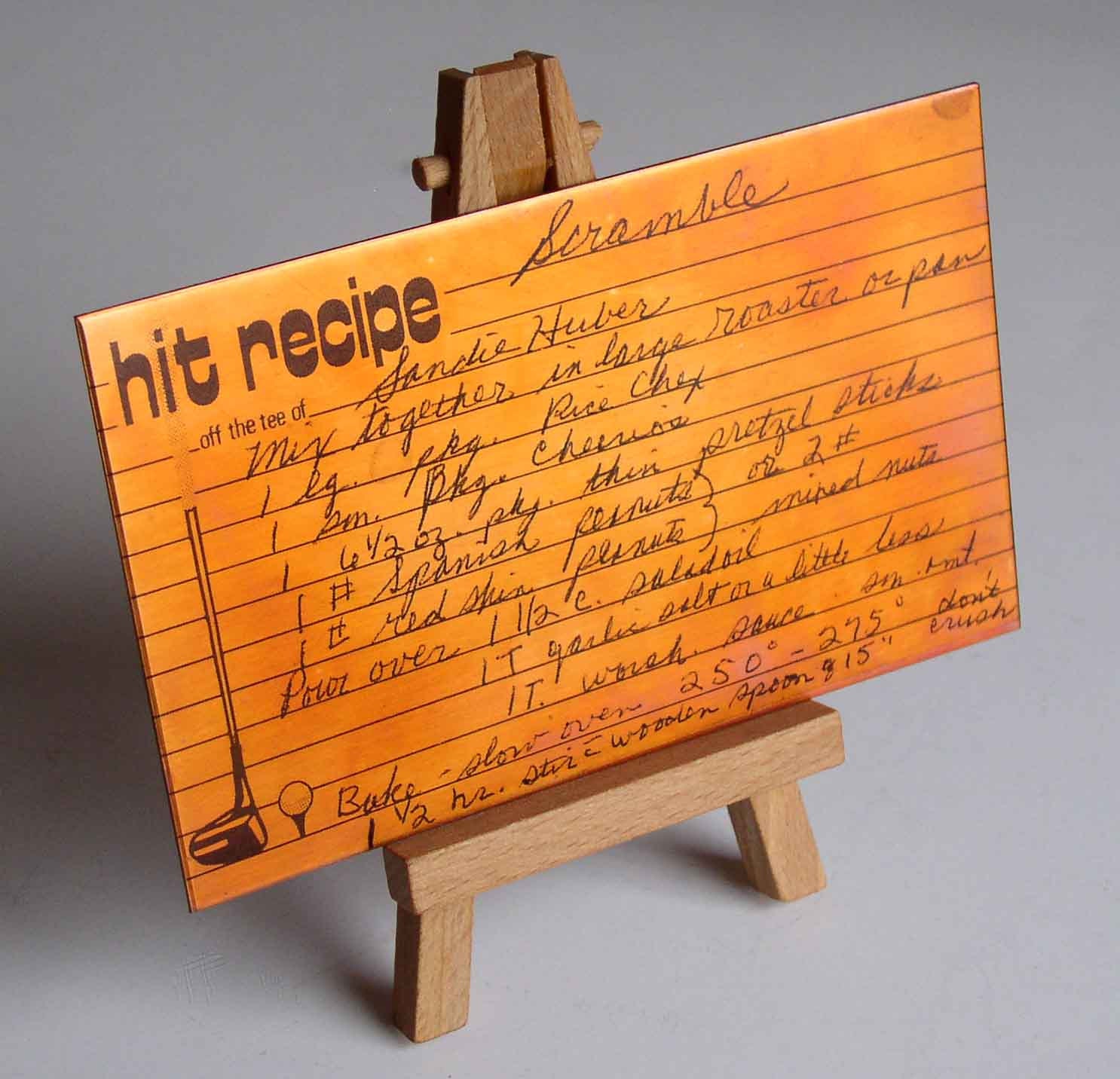 Mother's Day Copper Recipe Card