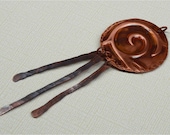 Embossed Copper Pendant Component
