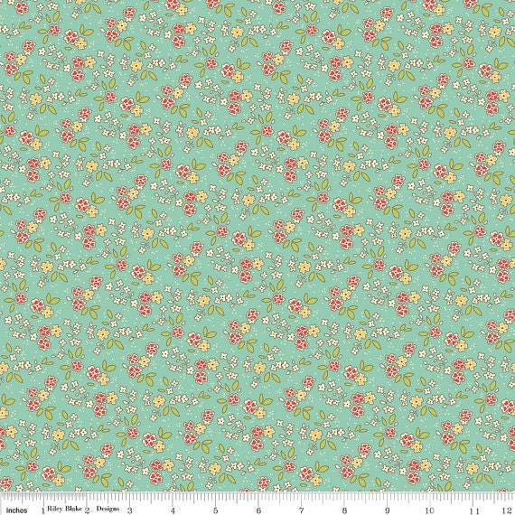 SALE - 1 yard of Seaside - October Afternoon by Riley Blake Fabrics in blue
