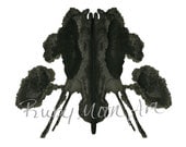 Rorschach Ink Blot Art print 8x10 no 24