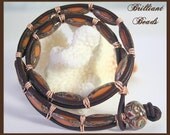 Leather Wrap Chan Luu Inspired Bracelet with Matching Handmade Lampwork Bead Closure SRAJD