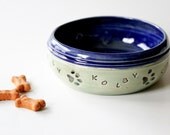 Pet Bowl, Dog Food  Bowl, Custom Name Custom Color, Made to order